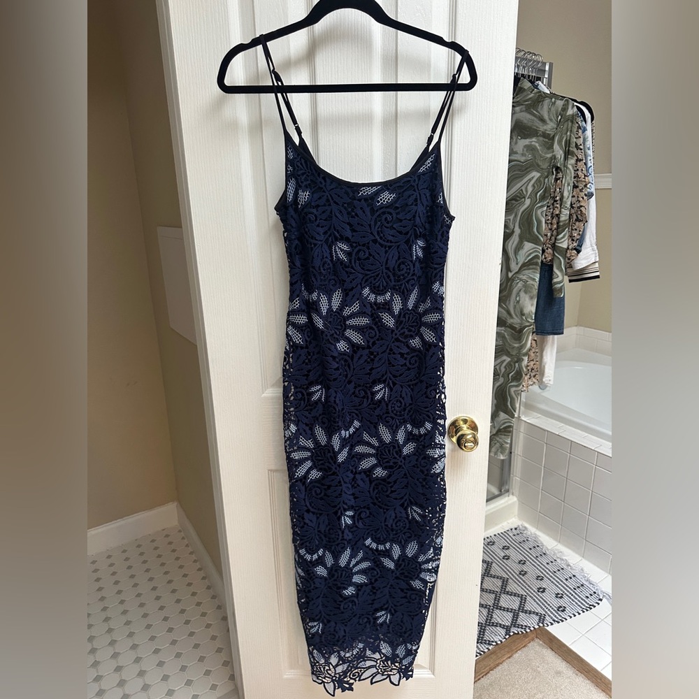 Donna Karan Navy Lace Dress